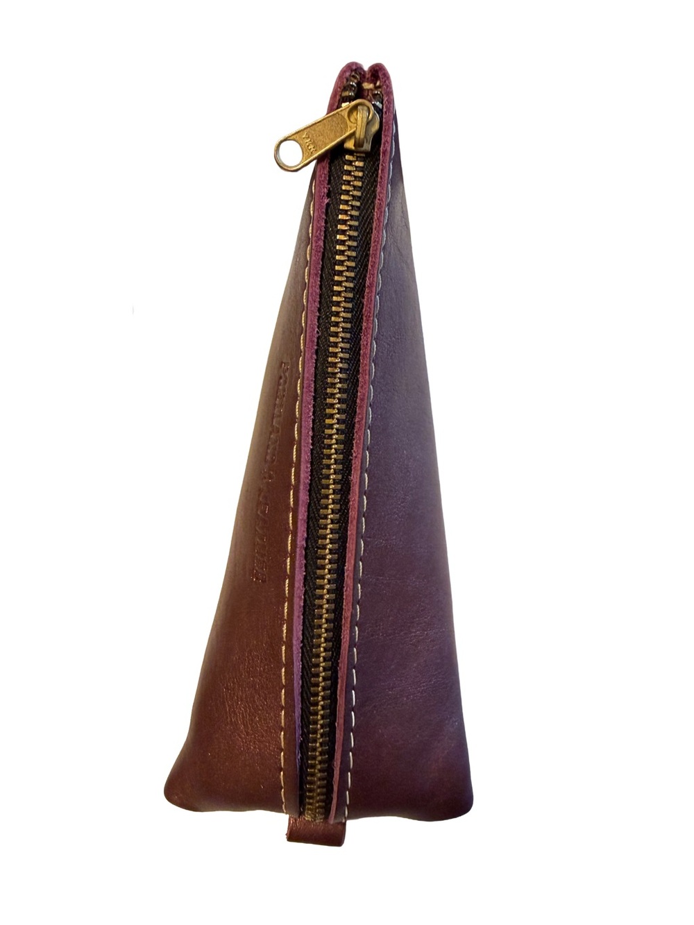 Portland Leather Goods Alpine Pouch Deep Purple Plum Amethyst Cosmetic Case - Picture 3 of 4